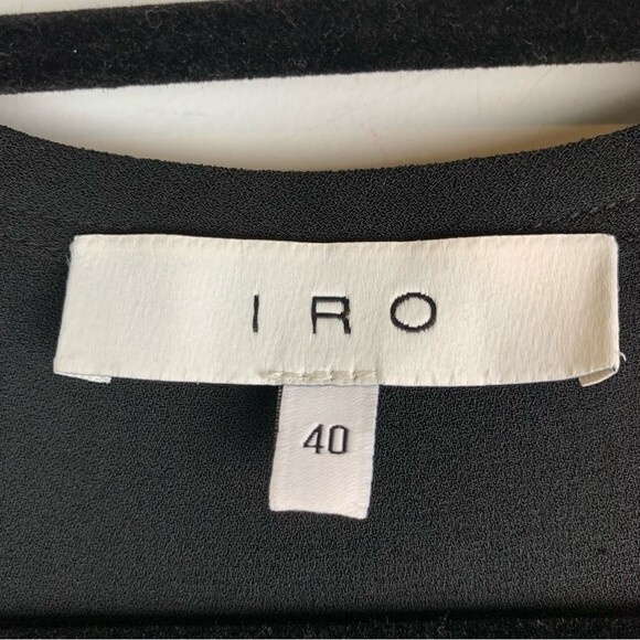 Iro women’s black sleeveless ruffle A-line size 40 US 8 - Picture 7 of 10